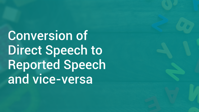 Direct and indirect speech formula